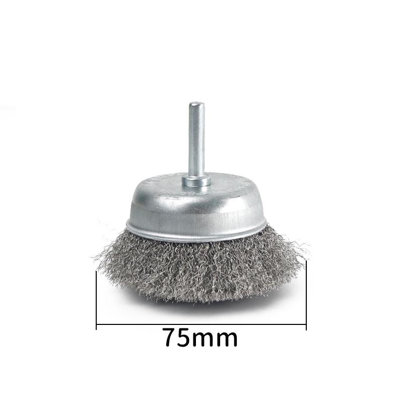 6mm Handle Stainless Steel Wire Brush Bowl for Rust, Stain, Paint, Burr Removal & Polishing