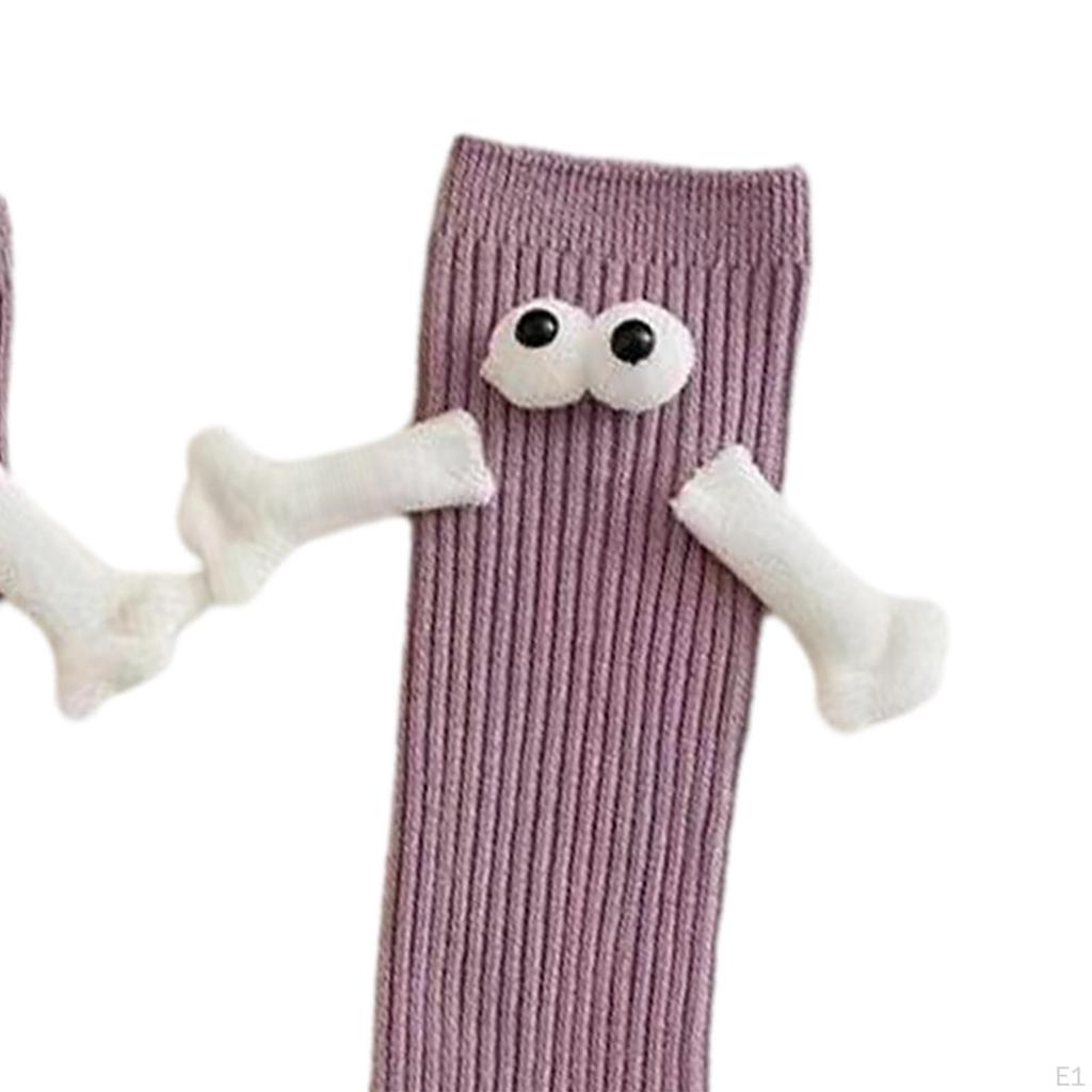 Mittellange Süße Socken Bequem für Damen Herren Paar Händchen haltend
