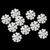 10Pcs Rhinestone Jewelry Diamante Button with Faux Pearl Embellishments Crystal Flower DIY