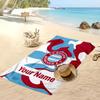 Asciugamano da Spiaggia Personalizzato Stampato Bayern Monaco Logo Calcio Supporto Nome Personalizzato Testo Asciugamano Assorbente Per Sport Viaggio Regalo Speciale
