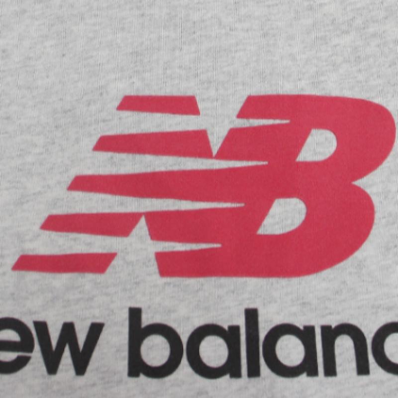 New Balance Men S aThleTicS Logo ShorT Sleeve T ShirT Grey mT51500 Ahh