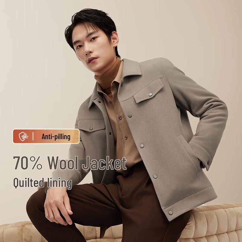 

Hodo Men s 70% Wool Lapel Workwear Padded Jacket 180/100A