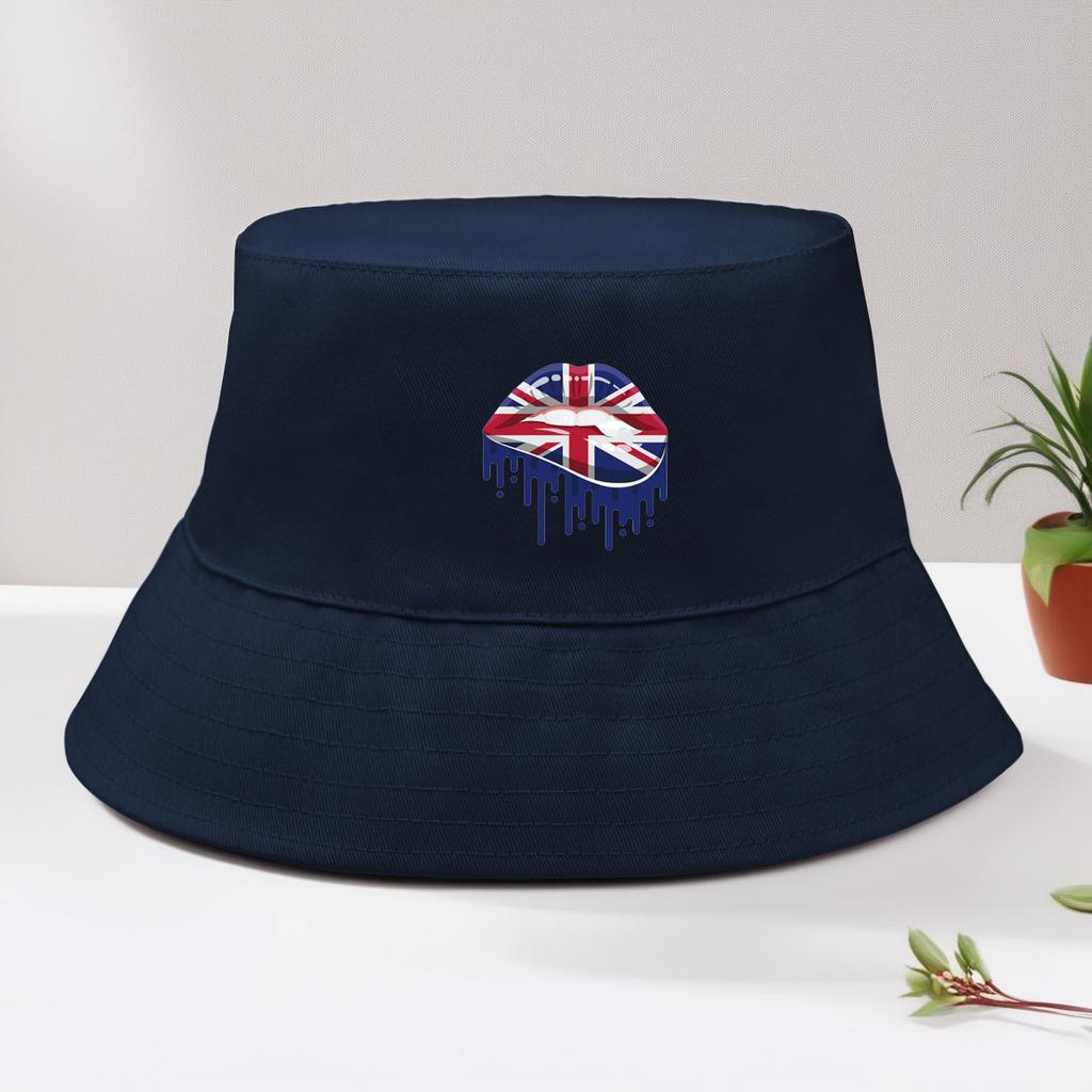 Lips Flag Of Australia Bucket Hat Hip Hop Bucket Hats UV Protection Bucket Hat Woman Fit Sun Hat Ideal Choice For Outdoor Sports