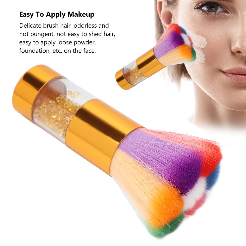 Makeup Brush Fashionable Rhinestones Inlaid Loose Powder Brush Nail Art Dust Remover