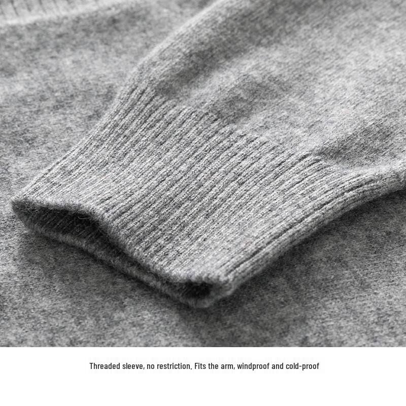 Hengyuanxiang Men's Pure Cashmere V-Neck Cardigan