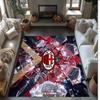 Tappeto in Flanella Stampato AC Milan Antiscivolo Morbido Poliestere Tappeto per Pavimento Tappetino Decorativo da Interno per Camera da Letto Soggiorno Divano Sala Giochi Decorazione Casa