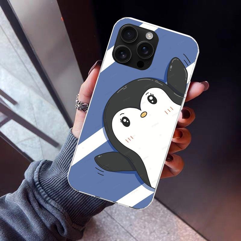 Cartoon P-Pingu Penguin Phone Case For iPhone 17 Air 16 15 Pro Max 14 Plus 13 Mini 12 11 Cover 7 8 SE Silicone Shell Print Funda