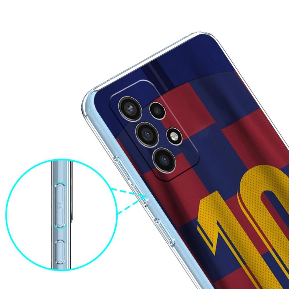 Soft TPU Cover for Samsung Galaxy A25 A23 A22 A52S A31 A72 A73 A17 A07 A13 A11 5G Transparent Phone Case Football 10 Player Bags