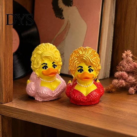 Retro Style Home Decor Cute Duck Figurine, Memorial for Music Lovers, Creative Gifts Holidays Novelty Collectible Statue Desktop Car Anthropomorphic