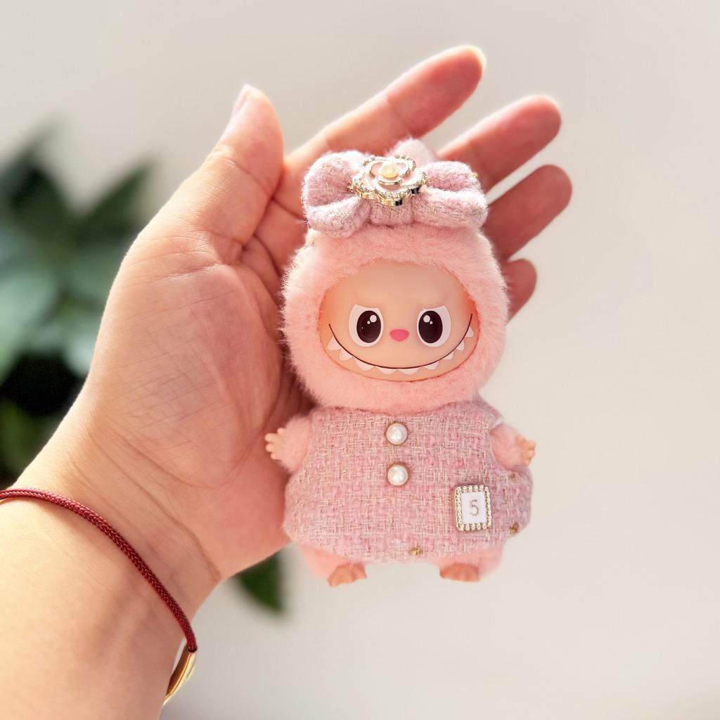 Mini Version 4.0 Vinyl Face Plush Blind Box Doll Clothes Christmas Set Small Nose Gaga Heart Bottom Password