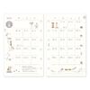 Midori System Planner Refill, 2027, B7 Monthly, Cat Pattern, 22453006 (Starts December 2026)