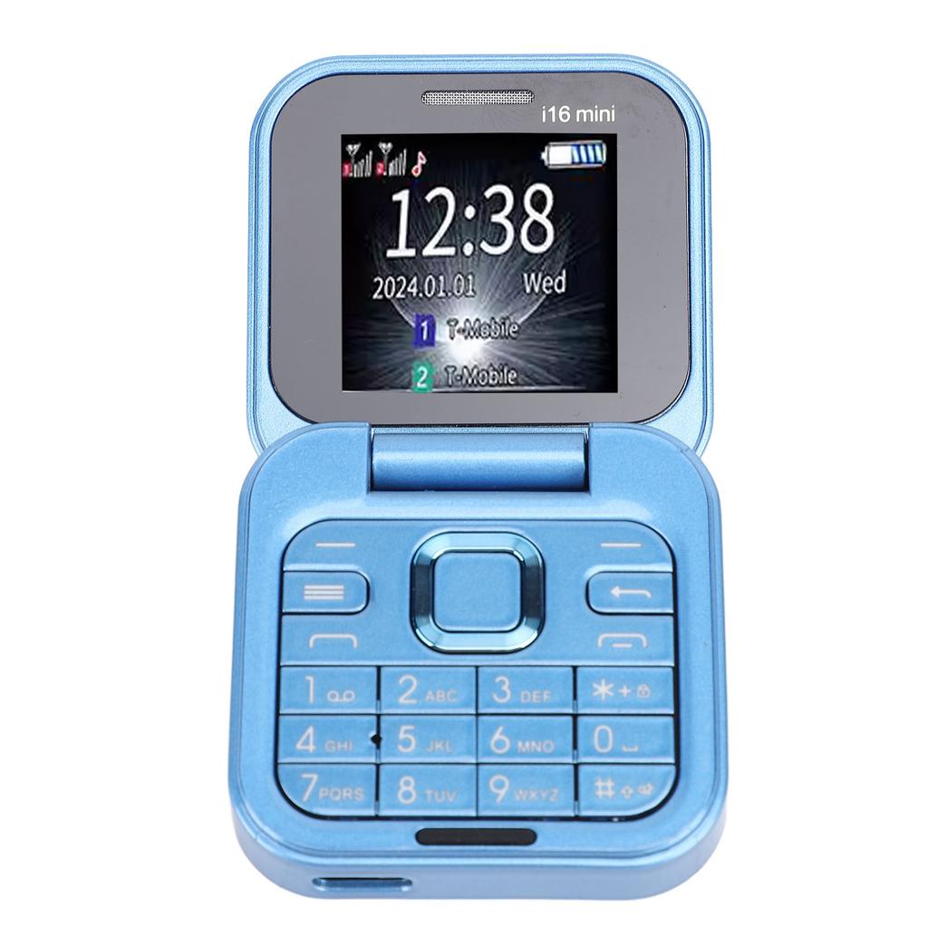 Kleines Klapphandy, faltbar, interner und externer Doppelbildschirm, HD-Kamera, Klapphandy, Pink