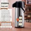 Giant Press-Type Hot Water Kettle with Large Capacity, Double-Tube Glass Liner for Household or Tea Room