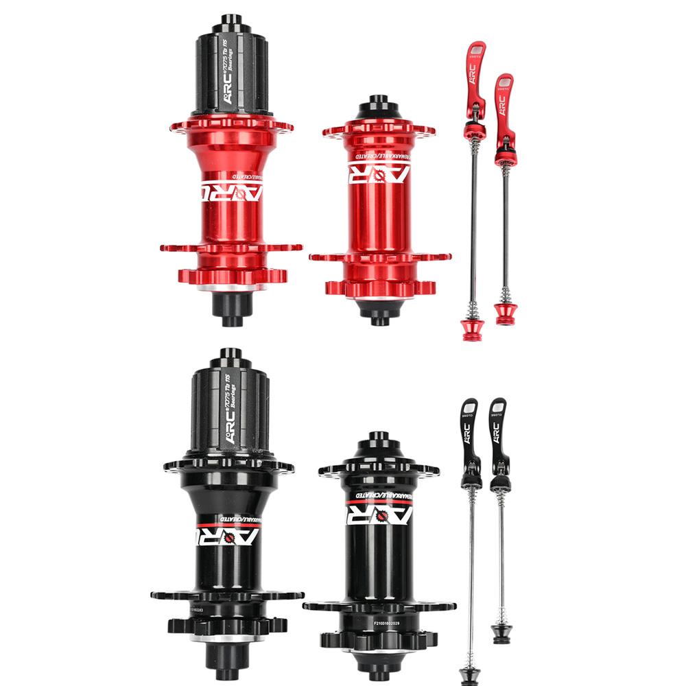 1 Pair MTB Bike Hub Front Rear HG 8-11 Speed 4 Claws 36 Holes Disc Brake Hubs with Quick Release