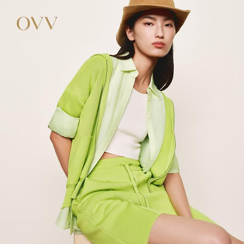 OVV Women s Short Sleeve Hooded Knit Cardigan XS