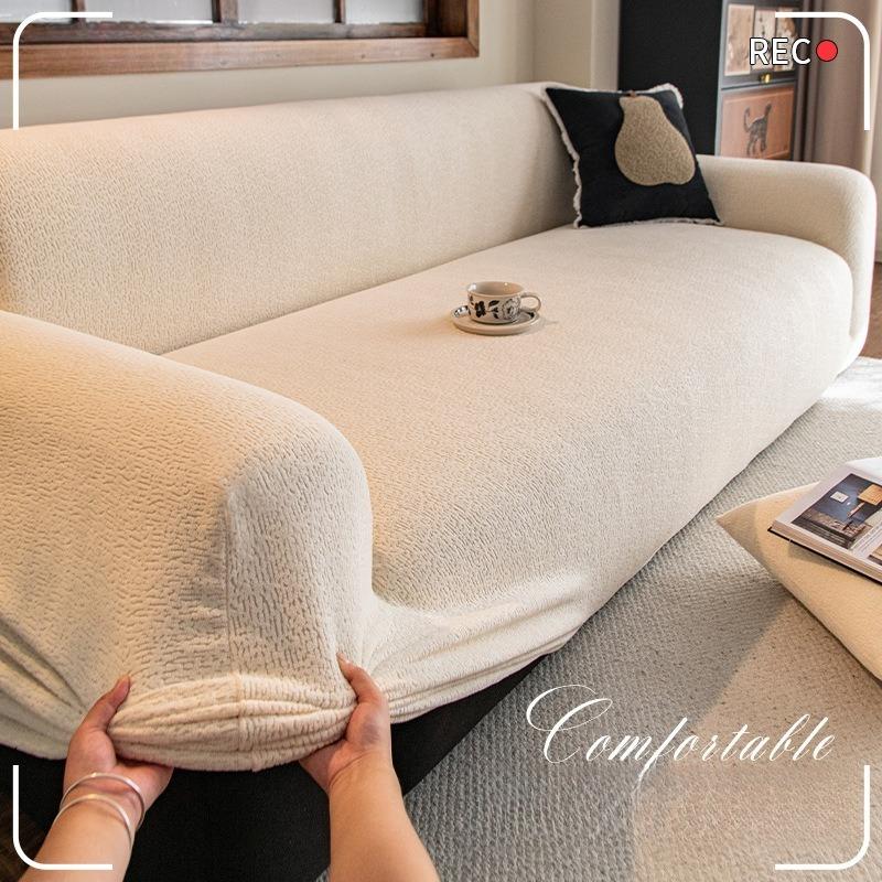 Yto Household Items Unisex Beige/Green/Light Thickened Anti Cat Scratch Sofa Cover New Autumn And Winter Fleece Sofa Cover All Inclusive Universal Protective Cover Fabric