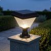 Solar-LED-Pfostenkappenleuchte Schwarzes Finish Außenbeleuchtung für Garten