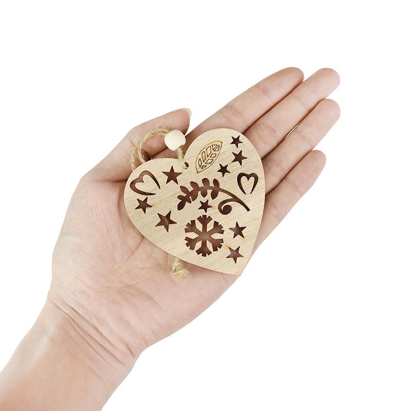 3 Stück Vintage Weihnachten Holzanhänger Ornamente DIY Holzhandwerk Weihnachtsdekorationen Weihnachtsbaum Hängeornamente Geschenke