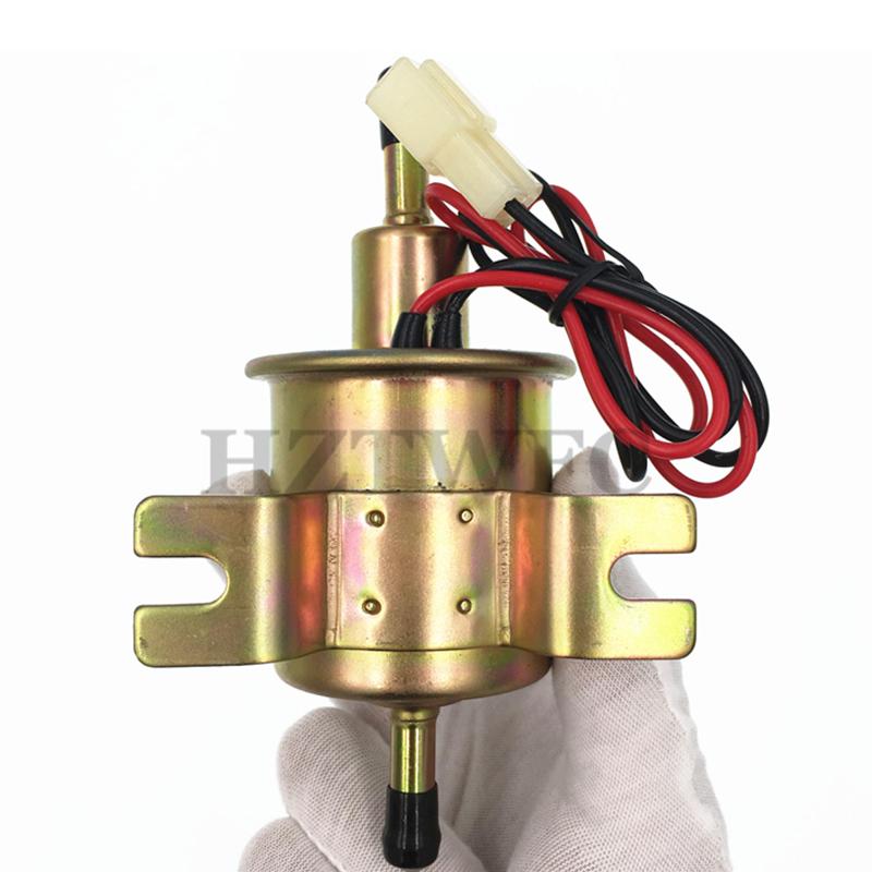 12V Elektrikli Yakıt Pompası Düşük Basınç Cıvata Sabitleme Kablo Evrensel Dizel Benzinli HEP-02A Araba Karbüratör Motosiklet ATV İçin