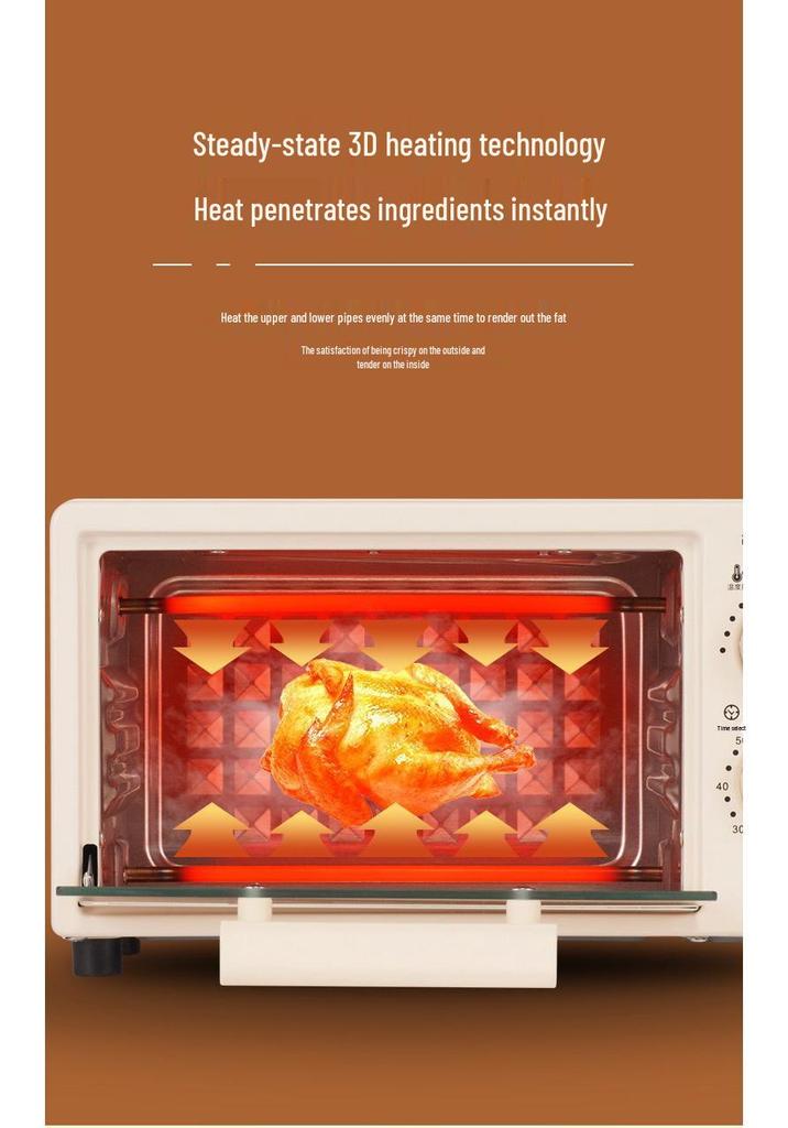 Rongshengda Small Multifunctional Double-Layer Electric Baking Oven Household Kitchen Appliance