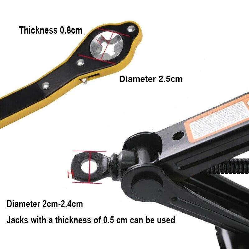 Universal Car Wheel Hand Crank Ratchet Wrenches Garage Tire Wheel Handle Phillips Wrench Car Labor-Saving Jack Tire Repair Tool