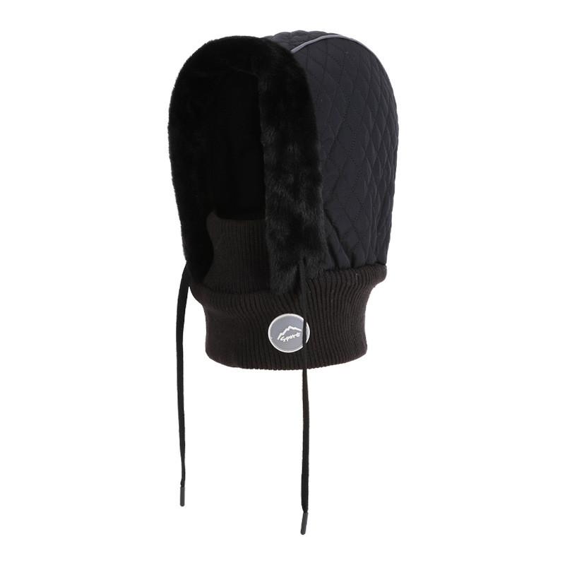 

Winter Thermal Hooded Beanie With Neck Protector For Ski And Snow Activities чорний