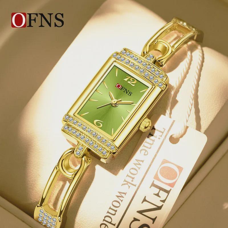 Fashion Luxury Square Dial Women Quartz Watch Elegant Alloy Strap Waterproof Wristwatch Reloj Mujer Girls Clock Gift