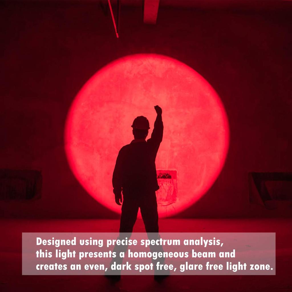 Weltool Red LED Flashlight with Uniform Beam and Dark Maintains Night Ideal for Viewing Maps and Stargazing in the Cockpit of a or Car M7-RD