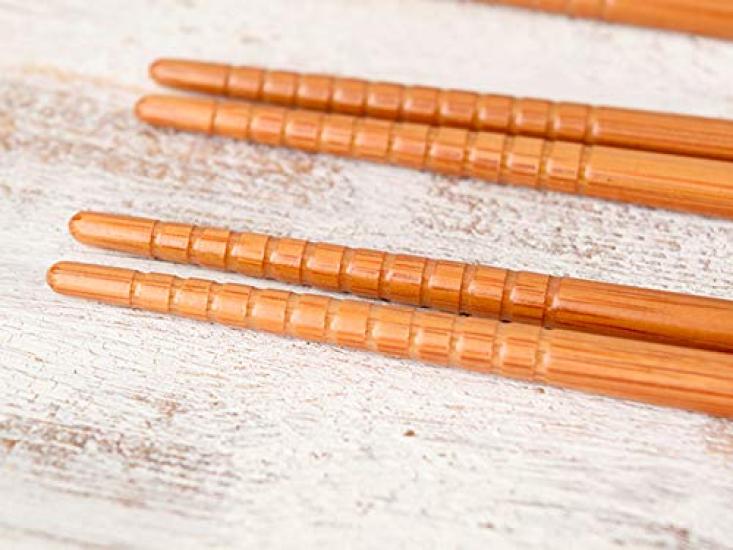 Tableware East Chopsticks Set of Daily Dishwasher Made In Wooden Stylish Chopsticks Natural Bamboo Chopsticks Set of 3, 22.5cm, Dining, Safe,