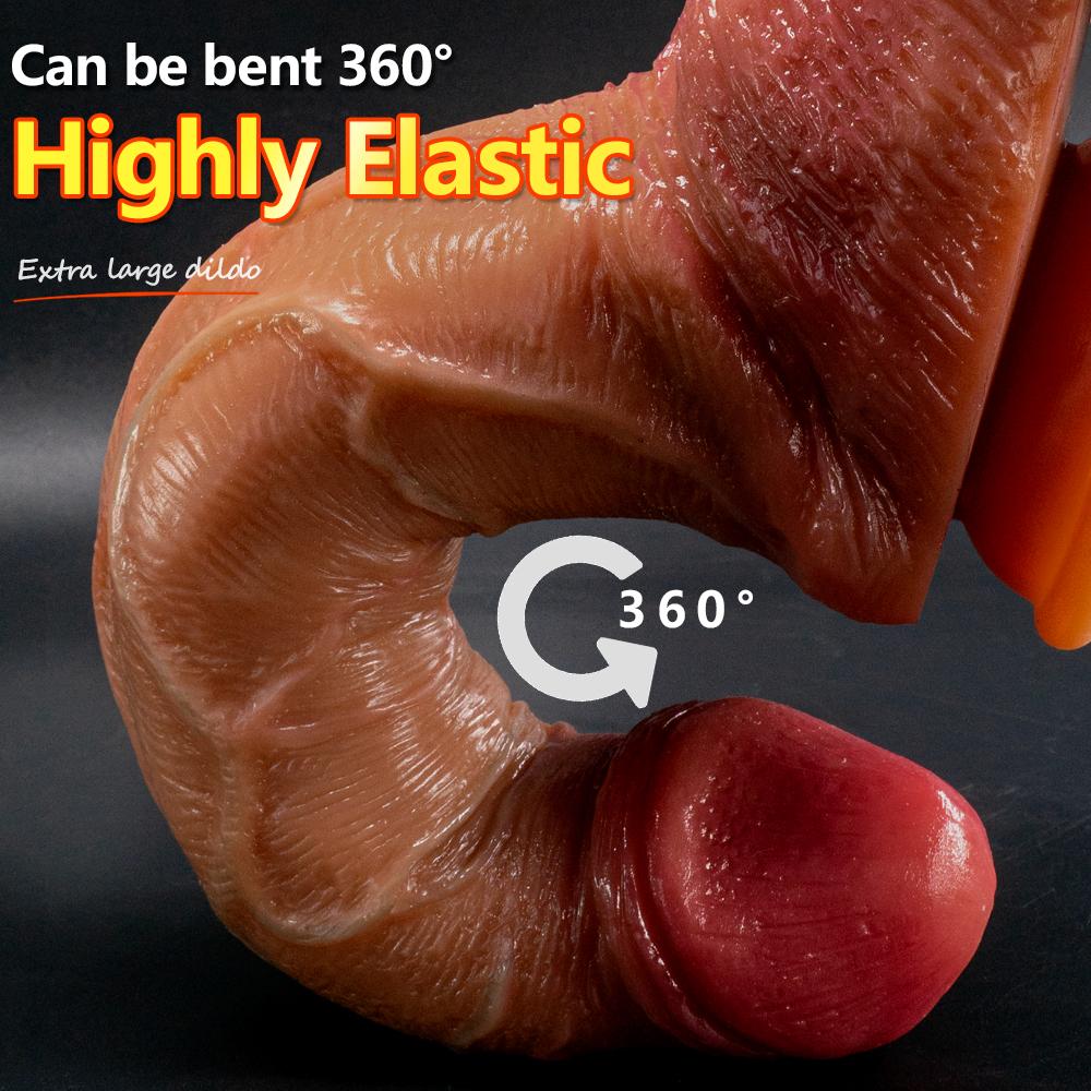 Cone-star King Double Liquid Silicone Artificial Penis Makeup Female Masturbator Thick Long Vacation Penis Adult Sexual Supplies