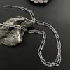 Heren Dubbellaagse Cubaanse Ketting Ketting in Hip Hop Punk Stijl van Titanium Staal