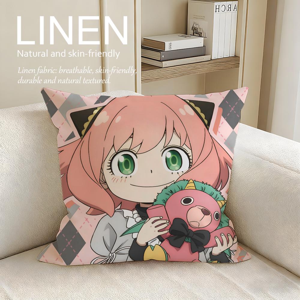 

Anime SPY FAMILY Cushion Cover Pillowcase Set Pcs x x Breathable Washable Sofa Cushion Cover 30X30cm