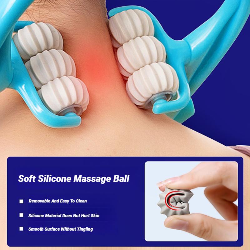 Hand Held Cervical Spine Massager Neck and Shoulder Pain Relief Kneading Clamping Device for Home Relaxation