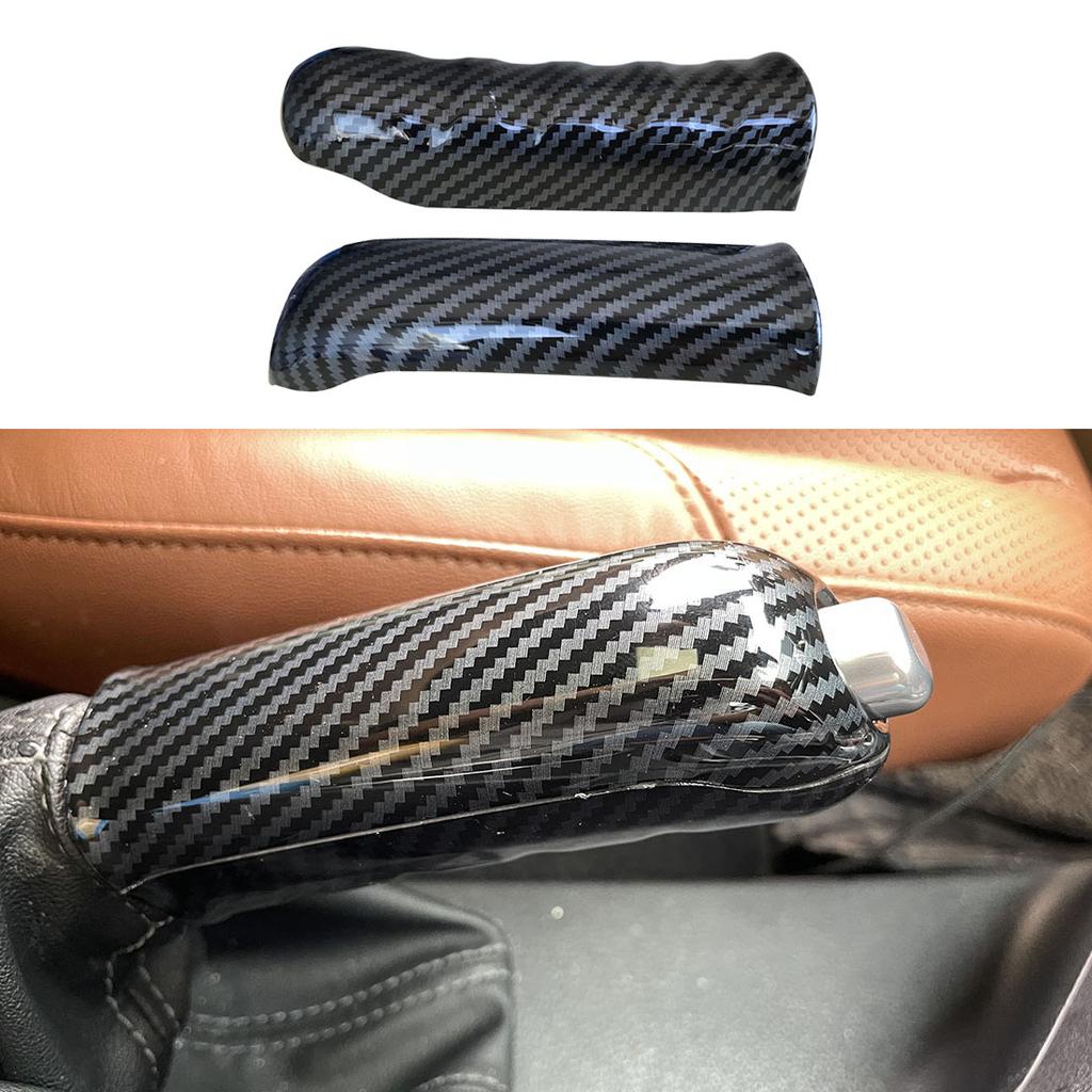Carbon Fiber Color Parking Handbrake Hand Brake Handle Cover Trim Fit for Ford Ranger Everest 2015 2016 2017 2018