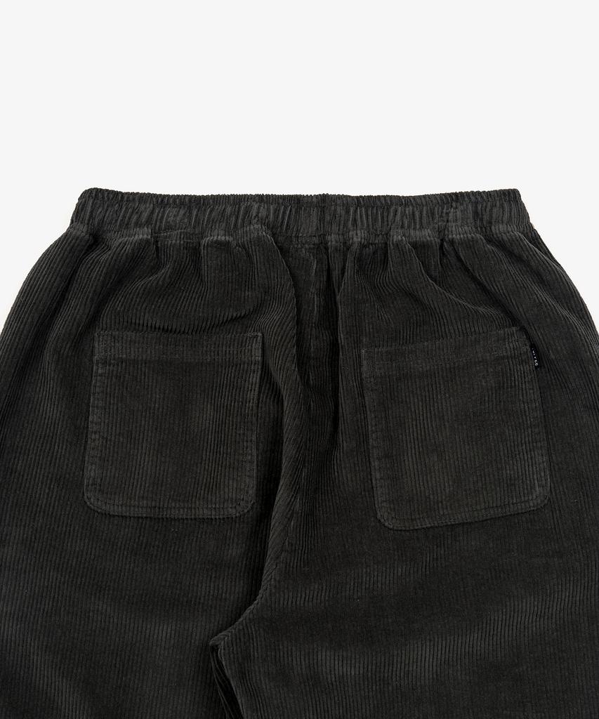TOFFEE Corduroy Wide Elastic Pants (Black)