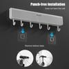 Wall-Mounted Punch-Free For Bathroom Door  Clothes Key Organizer With Hook Storage Rack Shelf Storage Box