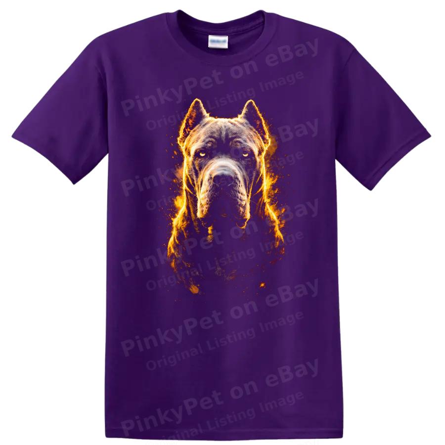 Camiseta de Raza de Perro Diseño de Canino Feroz Camiseta Gráfica con Estampado Animal