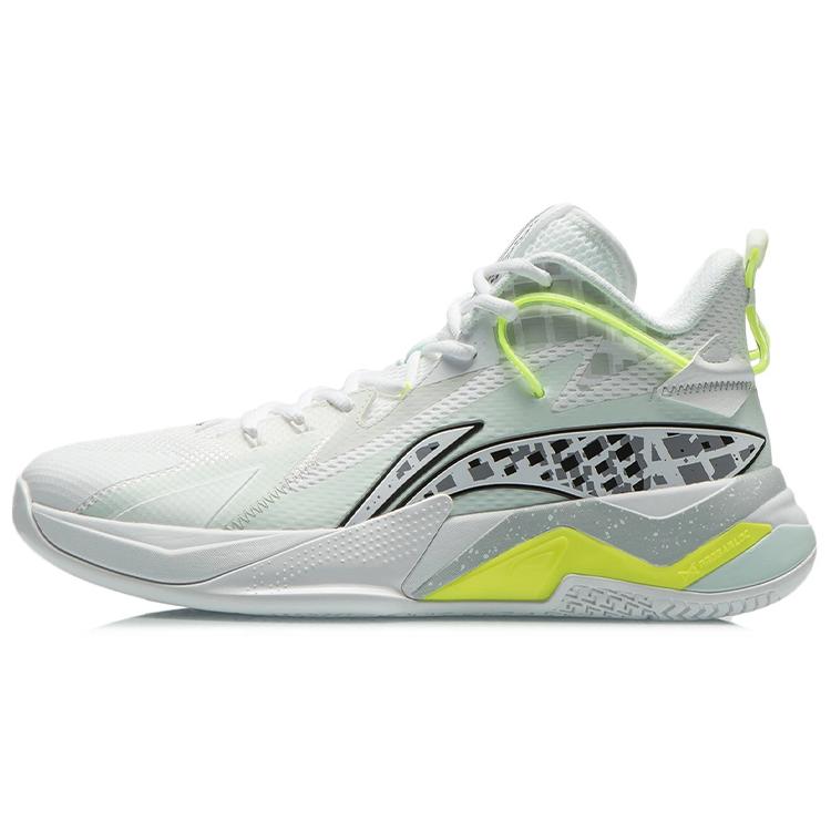 

LiNing Fighting Falcon Cushioned Slip Resistant Abrasion Resistant Mid Top Basketball Shoes Wavy Blue 44