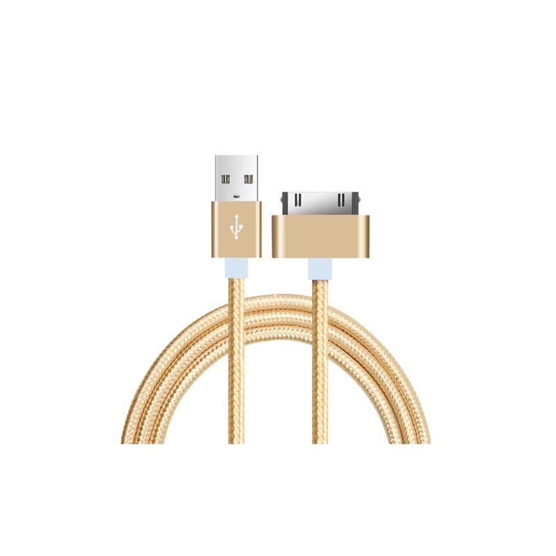 

USB-кабель для зарядки данных 1 м для iPhone 4 4s и iPad 2 3 золотой