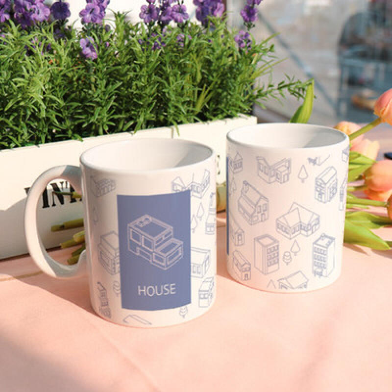 tb913-Design Mug 2p-House Illustration