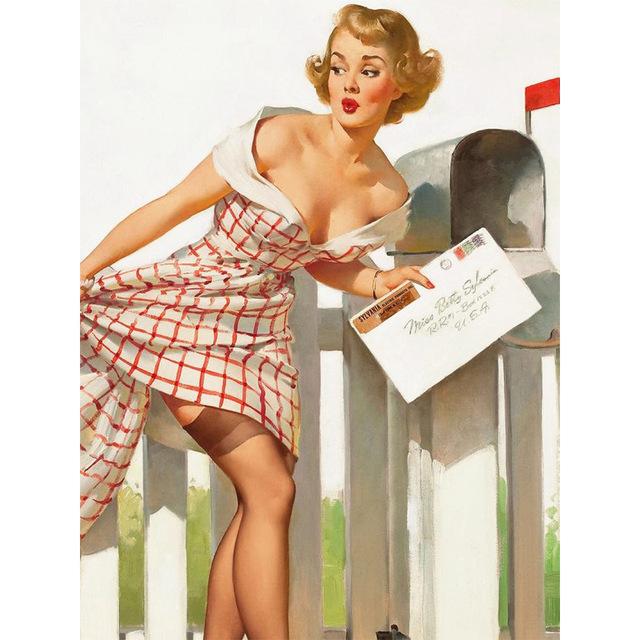 

5D DIY полная квадратная/круглая алмазная живопись сексуальная красота Алмазная вышивка горный хрусталь мозаика художественная картина украшение дома комплект подарок Full Round 20X30CM темно-розовый