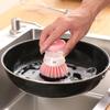 High-Quality Automatic Liquid-Dispensing Dish Brush - Press-Type Stovetop and Pot-Cleaning Kitchen Brush for Household Use