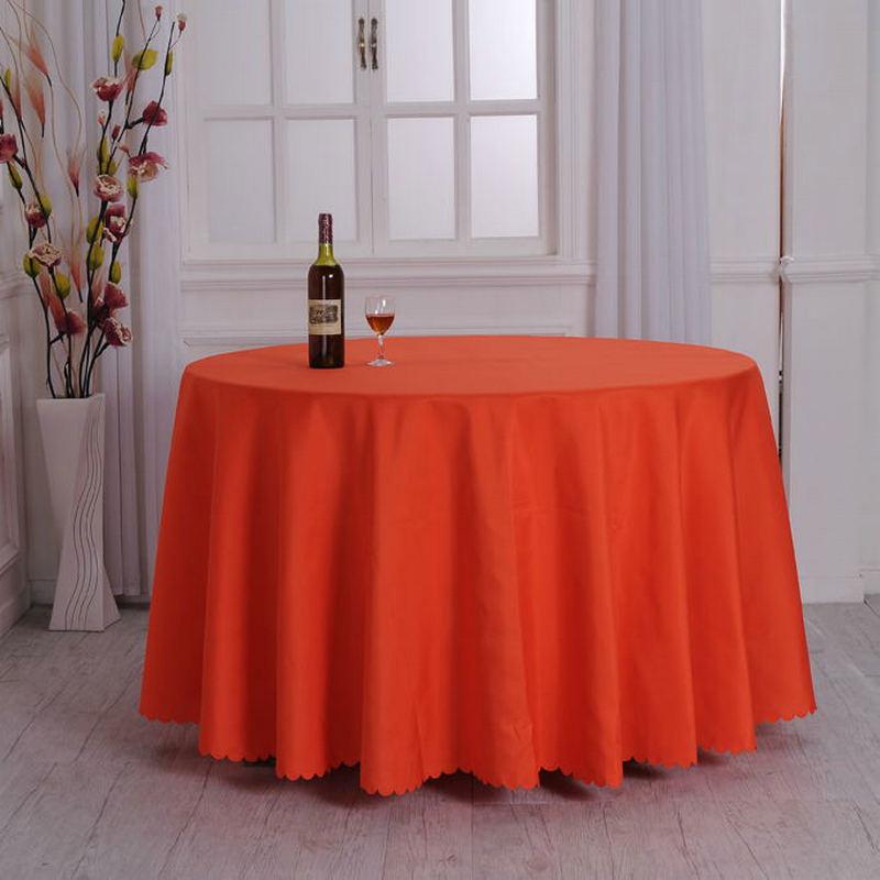 Advertising Exhibition Tablecloth Tablecloth Round Table Skirt Skirt Plain Weave Solid Color Zhu Wenwei Gauze Material Round Tablecloth