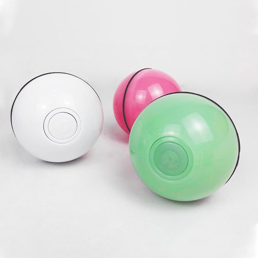 Interactive Cat Toys Ball USB Rechargeable LED Rolling Ball Self-Rotating Anti-Scratch Chasing