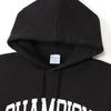 Champion Long Sleeve Fleece Hoodie with College Font Size S Black Men's Print, Custom-Made Basic, (C8-W129Z),