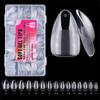 360Pcs Ultra-short Semi-frosted Transparent Nail Plates Traceless Full Cover Dual Nail Forms Almond Oval Coffin Square Reusable