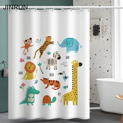 Bathroom Thickened Waterproof Curtain Mildew Proof Shower Curtain Shower Partition Curtain Shower Curtain Bathroom Curtain Free Perforation