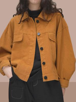 Veste courte en jean de travail à la mode pour femmes 2025 - Style printemps et automne