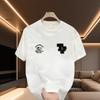 Fornecimento Exclusivo Transfronteiriço de Bons Produtos Camisetas de Manga Curta 100% Algodão para Meninos Marca Americana da Moda Camisetas de Meia-Manga Soltas Pesadas