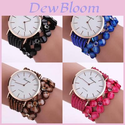 Elegante florale Quarz-Armbanduhr Modischer Damenschmuck Zeitmesser